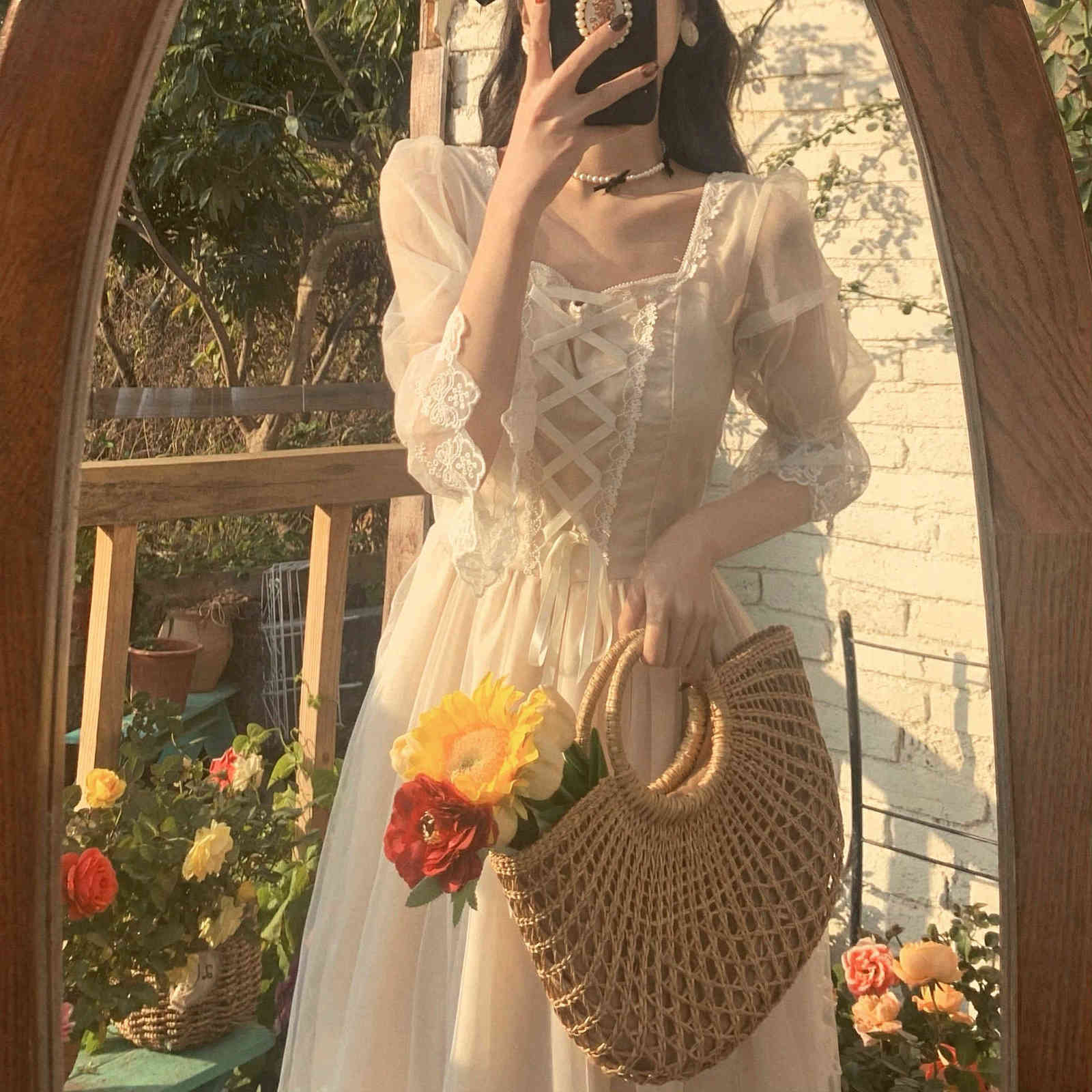 2021 Summer Lace Sweet Elegant Dress Women Evening Party One Piece Dress Korean Kawaii Short Sleeve Dress Female Square Collar Y0603, As picture
2021 Summer Lace Sweet Elegant Dress Women Evening Party One Piece Dress Korean Kawaii Short Sleeve Dress Female Square Collar Y0603, As picture