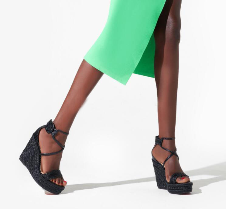 Summer Sandals Women's Red Bottom Shoes Nappa Calfskin Leather Weave Lady Square Heel Luxury Fashion Comfort Sandalias Mujer EU34-43, Black
Summer Sandals Women's Red Bottom Shoes Nappa Calfskin Leather Weave Lady Square Heel Luxury Fashion Comfort Sandalias Mujer EU34-43, Black
