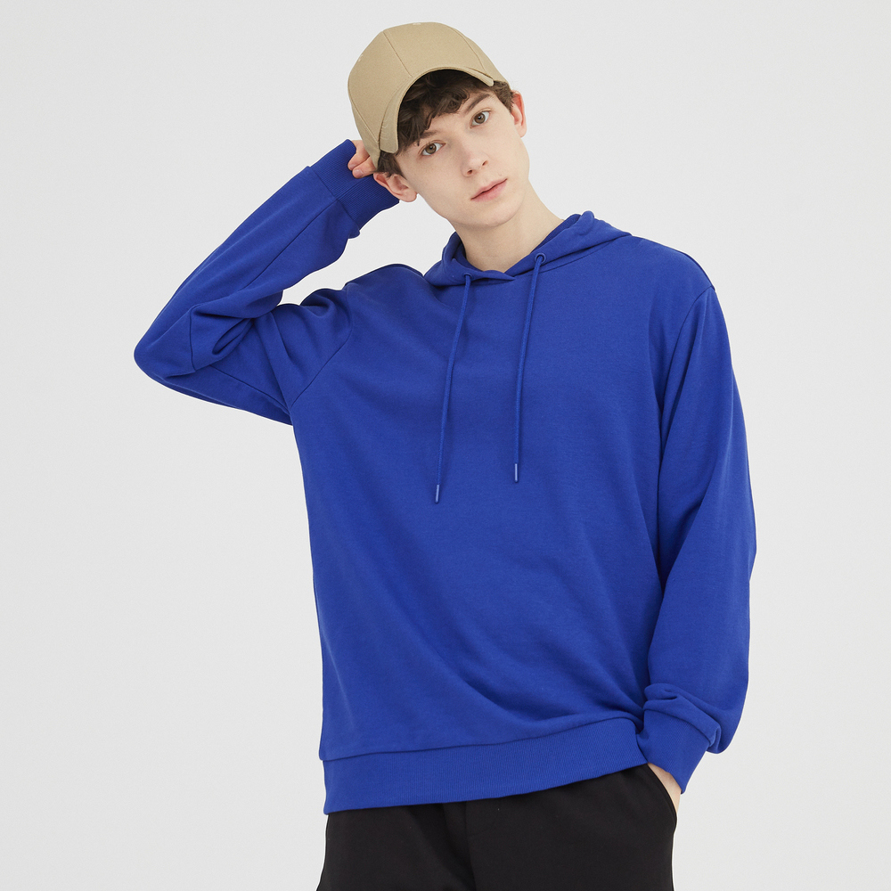 Metersbonwe Spring Ne Multicolor comfort Hoodiesmen Plus Knit Solid color Hooded Sweatshirt 201127