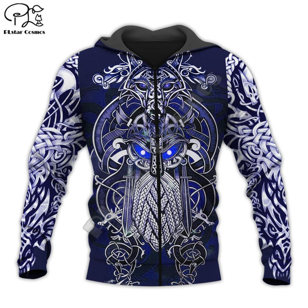 PLstar Cosmos Viking Warrior Tattoo Fashion Tracksuit casual 3DfullPrint HoodieSweatshirtJacketMens Womens style10 201020