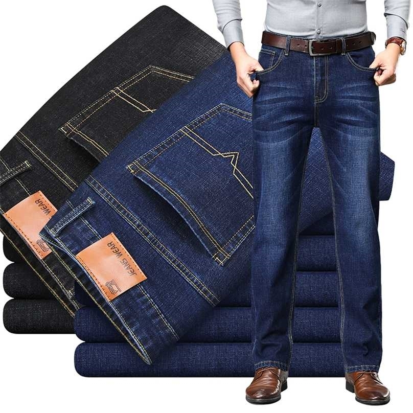 Pantalones vaqueros rectos para hombre, pantaln informal grande,B19 primavera y otoo, novedad 211111