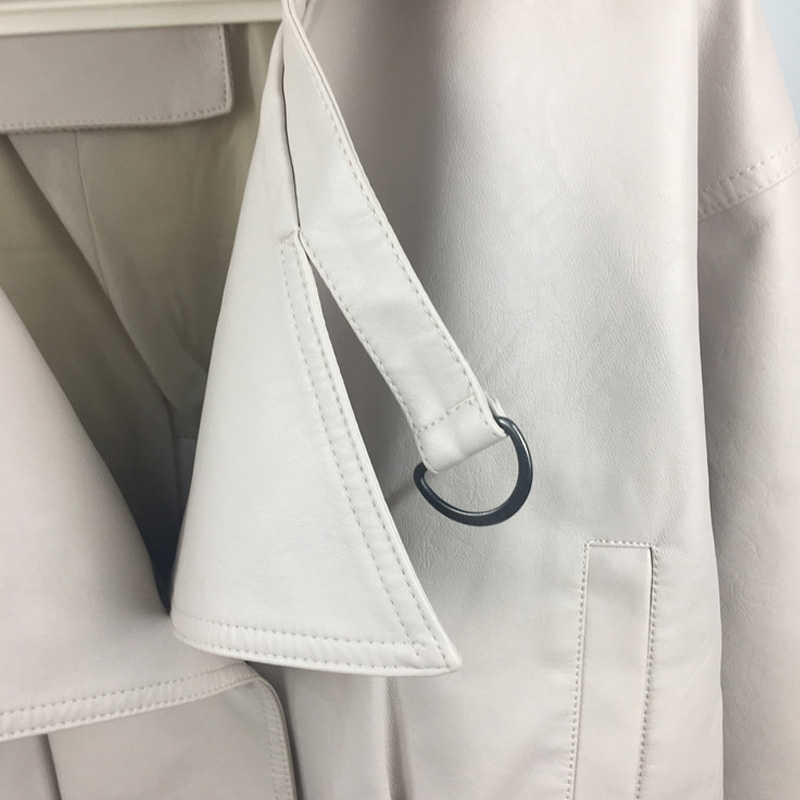 Women Faux Leather Jacket With Batwing Sleeve Soft Female Biker Coats Short Zipper Motorcycle Pu Red Jacket Punk Coats Outwear 211011