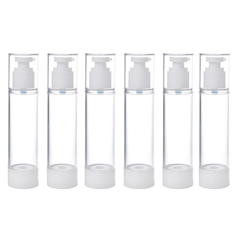 6 Pcs/Set Small Mist Spray Bottles Vacuum Emulsion Bottle Traveling on Business Bottling 100Ml Press Pump Lotion Bottle