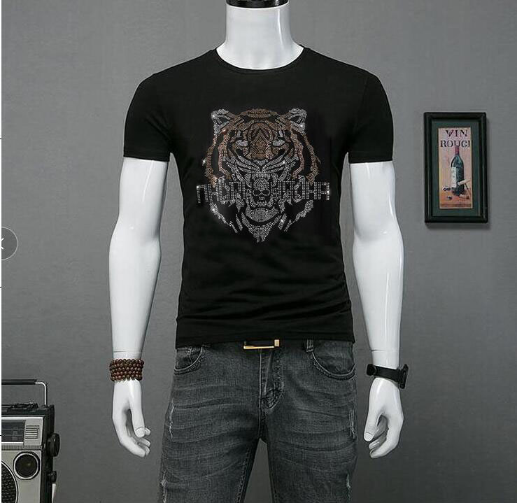 Tiger Rhinestone Print Full Cotton Men's T-shirt Stylish Tops Good Quality Summer Casual Hip Hop Pullover Short Sleeve Round Neck Tees Size -5XL- Black
Tiger Rhinestone Print Full Cotton Men's T-shirt Stylish Tops Good Quality Summer Casual Hip Hop Pullover Short Sleeve Round Neck Tees Size -5XL- Black