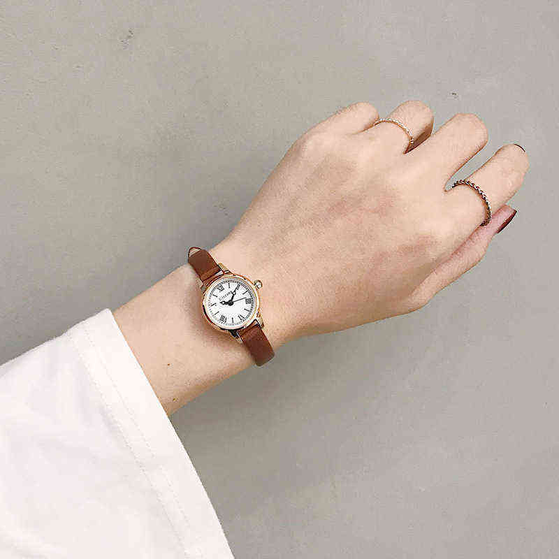 y women's fashion exquisite roma retro watches elegant ladies n small wristwatches vintage leather female dress watch 220113