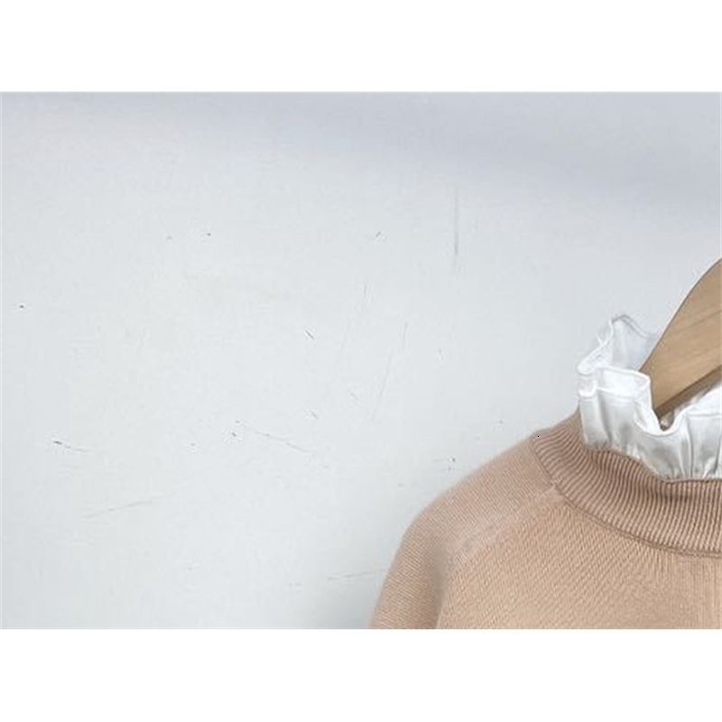 women's sweaters solid-colored shirt feminine seams frilly letter embroidered sleeve long autumn and winter fashions z952, White;black 
women's sweaters solid-colored shirt feminine seams frilly letter embroidered sleeve long autumn and winter fashions z952, White;black