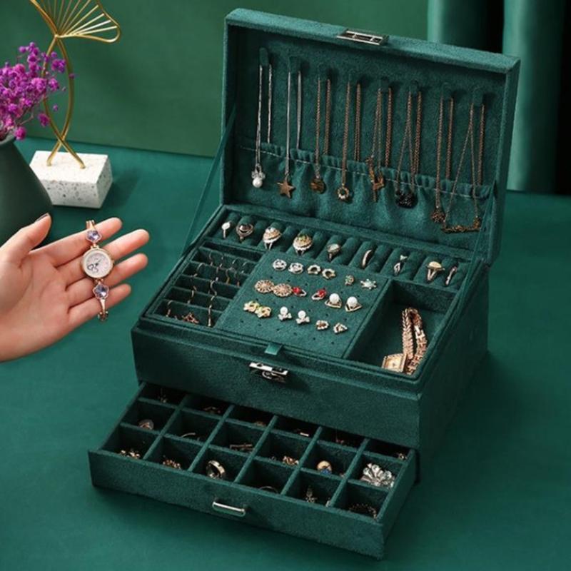 Jewelry Pouches, Bags Organizer Jewellery Storage Box Earring Holder For Women Tray Case With Lock Key Bracelets Rings Necklaces, Pink;blue
Jewelry Pouches, Bags Organizer Jewellery Storage Box Earring Holder For Women Tray Case With Lock Key Bracelets Rings Necklaces, Pink;blue