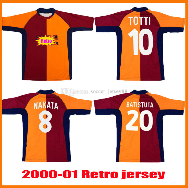 2000 2001 RETRO soccer jerseys 00 01 TOTTI BATISTUTA Candela Montella shirt classic commemorate Collection 2002 Maglia da calcio un, Black;yellow
2000 2001 RETRO soccer jerseys 00 01 TOTTI BATISTUTA Candela Montella shirt classic commemorate Collection 2002 Maglia da calcio un, Black;yellow