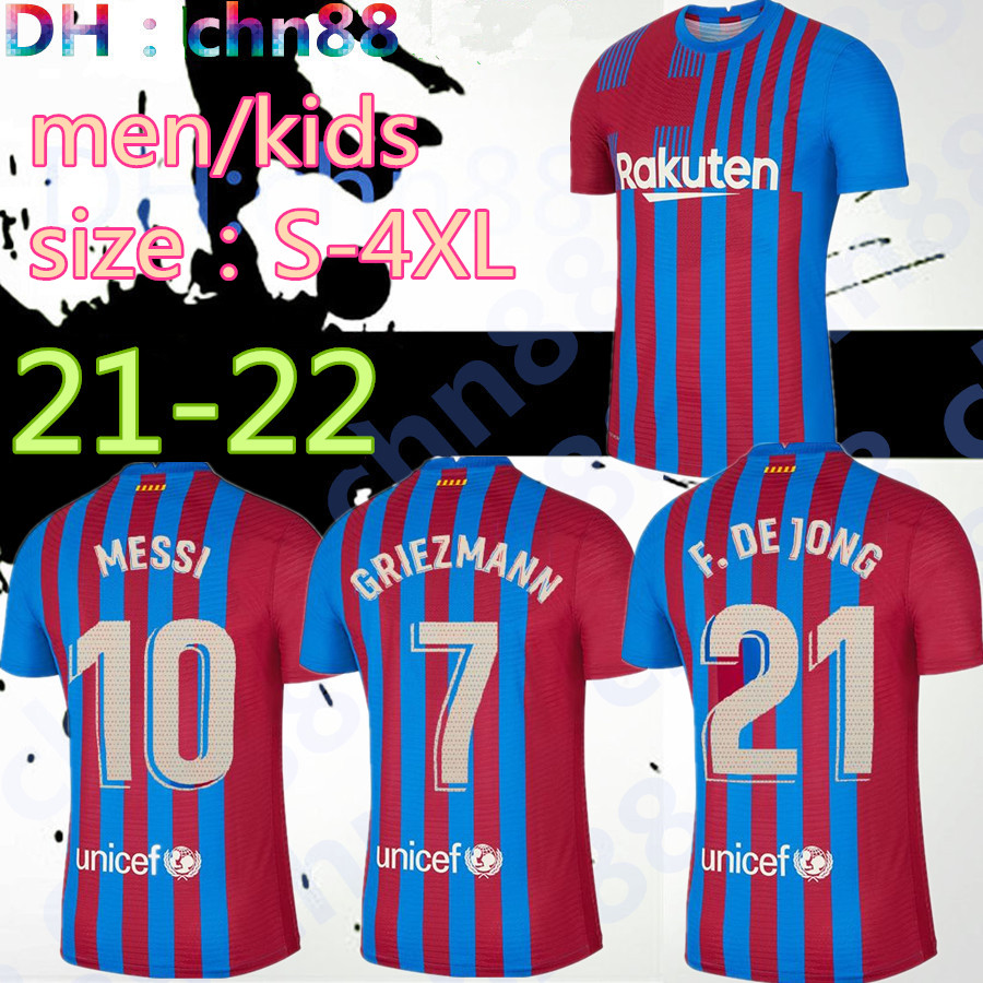 size S-4XL 21 22 Barcelona soccer jersey 2021 2022 MESSI ANSU FATI camiseta futbol GRIEZMANN DE JONG KUN AGUERO Maillots foot top thailand football shirt men + kids, Image
size S-4XL 21 22 Barcelona soccer jersey 2021 2022 MESSI ANSU FATI camiseta futbol GRIEZMANN DE JONG KUN AGUERO Maillots foot top thailand football shirt men + kids, Image
