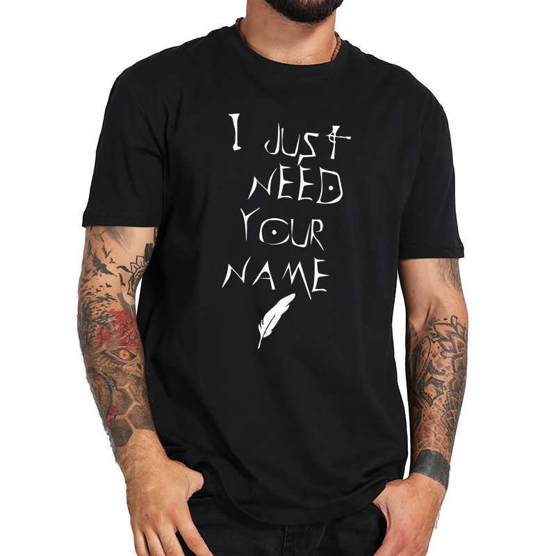 Death Note T Shirt I Just Need Your Name Letter Print Tshirt Anime Breathable 100% Cotton Hip Hop Tee X0621, Black
Death Note T Shirt I Just Need Your Name Letter Print Tshirt Anime Breathable 100% Cotton Hip Hop Tee X0621, Black