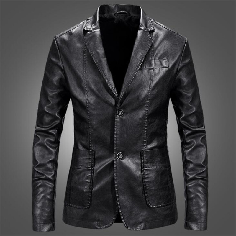 2021 New Men Blaze Slim Fit Fashion Black Party/wedding/business Blazer Leather Jacket Masculinity Akk6
2021 New Men Blaze Slim Fit Fashion Black Party/wedding/business Blazer Leather Jacket Masculinity Akk6