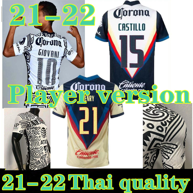 New Player version liga mx 21 22 Club America Soccer Jerseys third GIOVANI CACERES B.VALDEZ 2021 2022 maillot white adult KIT Football Shirt, Image
New Player version liga mx 21 22 Club America Soccer Jerseys third GIOVANI CACERES B.VALDEZ 2021 2022 maillot white adult KIT Football Shirt, Image