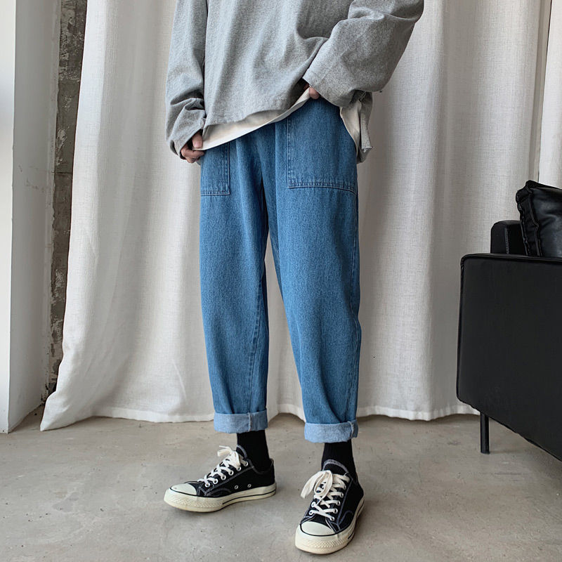2021 New Men's Baggy Homme Cargo Pocket Wash Jeans Classic Style Blue Color Casual Pants Loose Biker Denim Trousers Plus Size -3xl B8zu, Light blue
2021 New Men's Baggy Homme Cargo Pocket Wash Jeans Classic Style Blue Color Casual Pants Loose Biker Denim Trousers Plus Size -3xl B8zu, Light blue