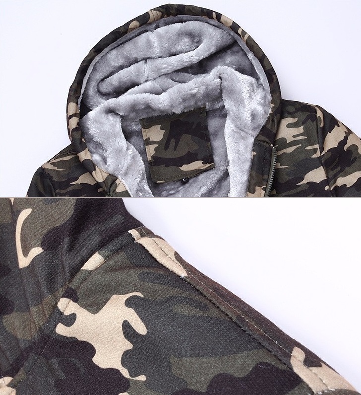Men Winter Fleece Hoodies Navy Camouflage Sweatshirt Coats Casual Men's Military Jacket Clothes Thick Warm Hoodie Cardigan 201128
