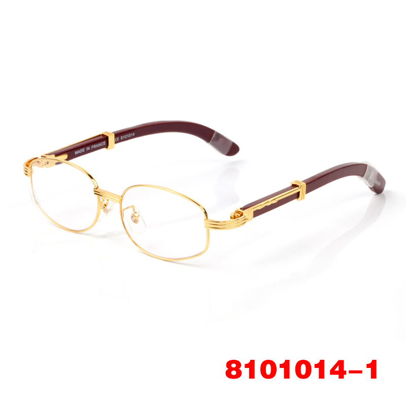 round bridge sunglasses Gold Spectacles lastest fashion men women Framed vintage sport in wood Sier frame eyeglasses fashionable dress retro Good qual