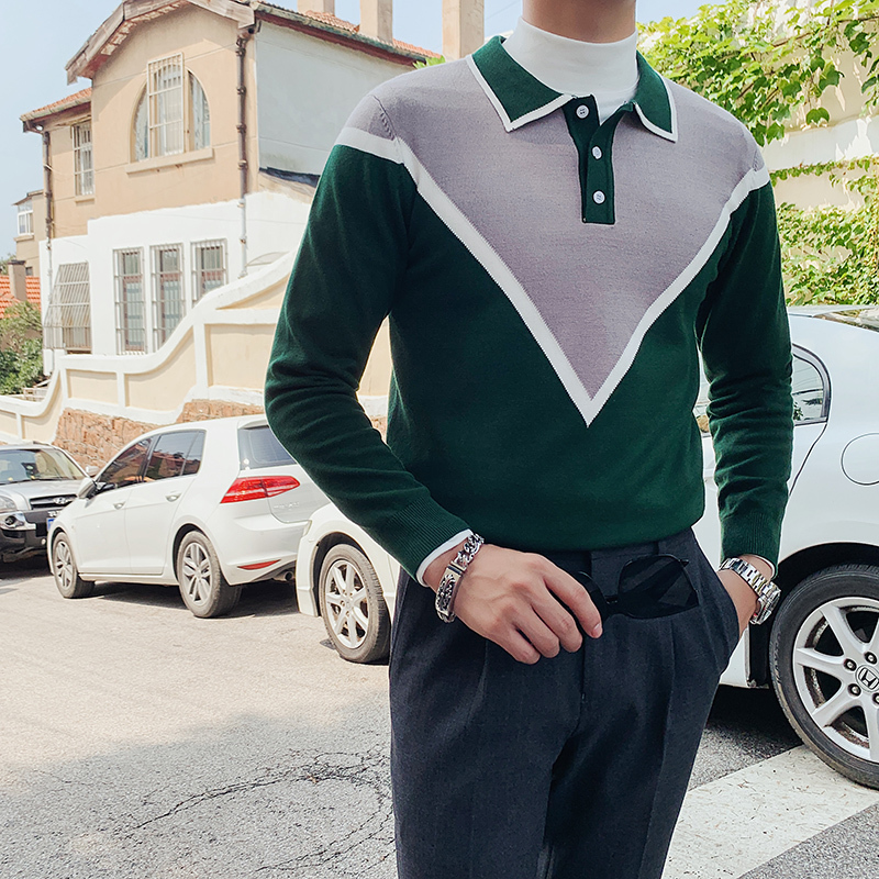 2021 New British Style Autumn Winter Shirt Fashion Turn Down Collar Male Sweaters Sleeve Long Amendment Colour Pull Homme Kgs1, Green.
2021 New British Style Autumn Winter Shirt Fashion Turn Down Collar Male Sweaters Sleeve Long Amendment Colour Pull Homme Kgs1, Green.