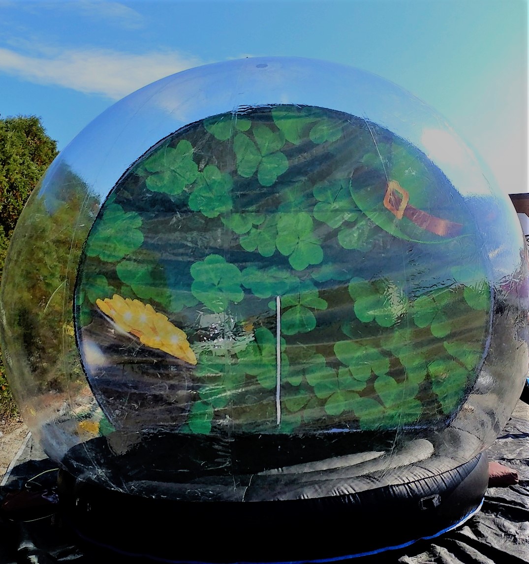 Christmas Decoration Snow Globe Po Booth People Inside Clear Bubble Dome Customized Background Picture Inflatable Snowglobe Chr