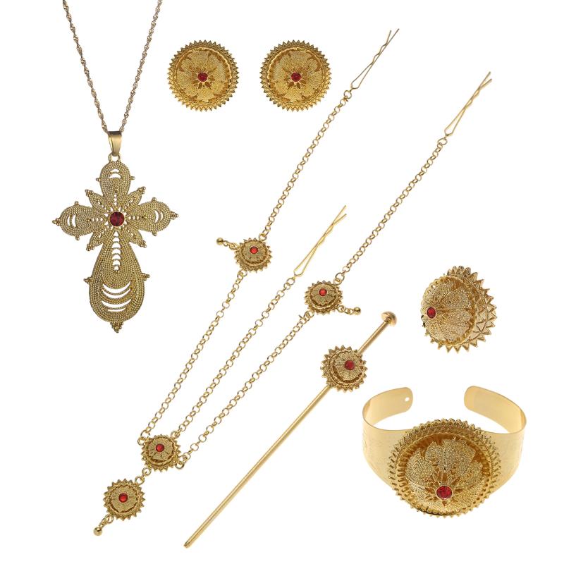 Earrings & Necklace Ethiopian Habesha Bridal Flowers Pendants Choker Ring Hair Sticks Bangle 6Pcs Jewelry Sets For Women Girls, Silver
Earrings & Necklace Ethiopian Habesha Bridal Flowers Pendants Choker Ring Hair Sticks Bangle 6Pcs Jewelry Sets For Women Girls, Silver