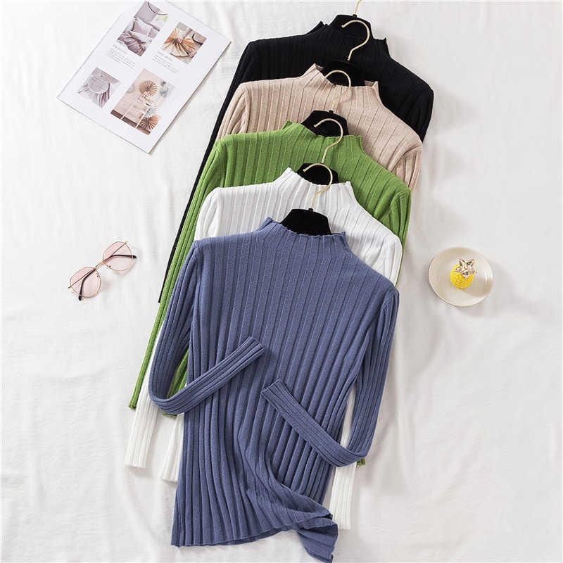 Striped Women Sweater Fall Winter Pullovers Slim Sexy Knitted Half Turtleneck High Elastic Solid Fashion Clothing 210615, Black
Striped Women Sweater Fall Winter Pullovers Slim Sexy Knitted Half Turtleneck High Elastic Solid Fashion Clothing 210615, Black