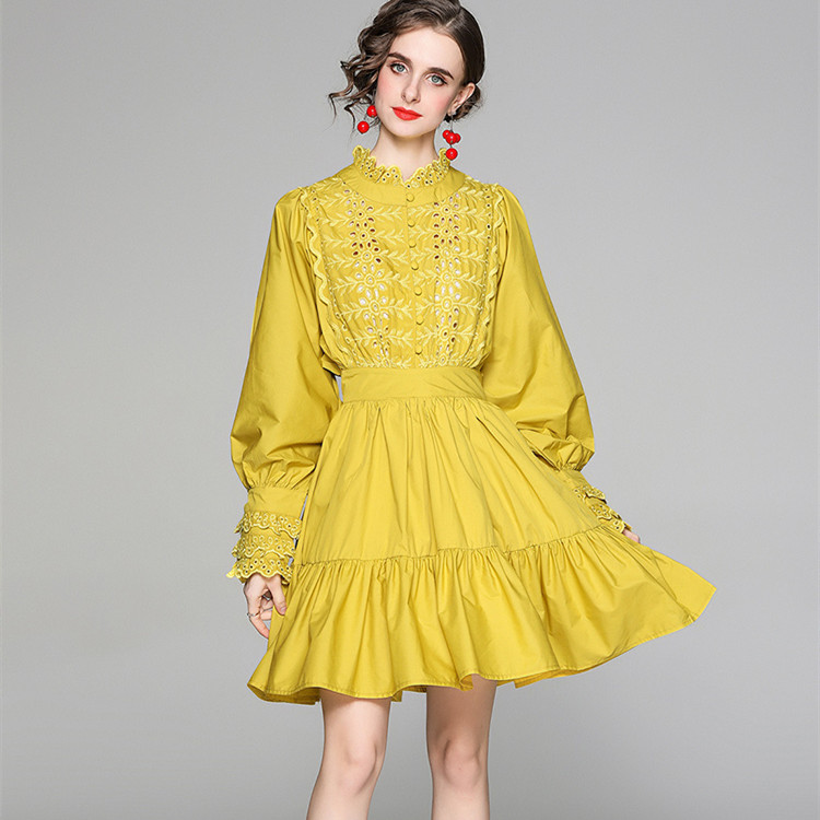 Luxury White Batwing Sleeve Ruffle Dress Women Runway 2021 Designer Vintage Stand Neck Office Ladies Slim A Line Pleated Dresses Autumn Winter Party Vacation Frock, Yellow
Luxury White Batwing Sleeve Ruffle Dress Women Runway 2021 Designer Vintage Stand Neck Office Ladies Slim A Line Pleated Dresses Autumn Winter Party Vacation Frock, Yellow