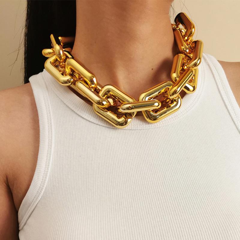 Chokers Lacteo Exaggerated Big CCB Material Clavicle Chain Choker Necklace For Women 2021 Fashion Trendy Cross Charm
Chokers Lacteo Exaggerated Big CCB Material Clavicle Chain Choker Necklace For Women 2021 Fashion Trendy Cross Charm