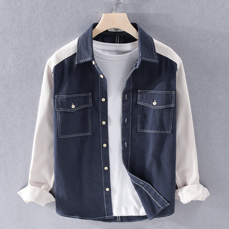 2021 100% Cotton Style Long Sleeve, Casual Male Sh Comfortable Fashionable Shirts Mark Men's Shirt Chemise Mofy, Navy blue.
2021 100% Cotton Style Long Sleeve, Casual Male Sh Comfortable Fashionable Shirts Mark Men's Shirt Chemise Mofy, Navy blue.