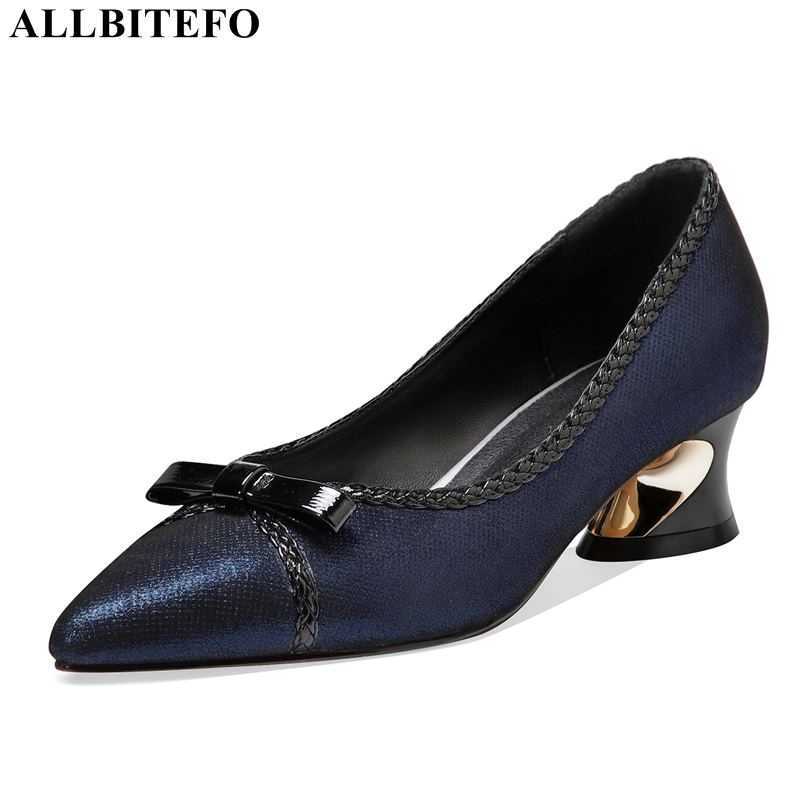 ALLBITEFO size 34-42 bow design natural sheepskin genuine leather high heels fashion women high heel shoes women heels shoes 210611, As picture
ALLBITEFO size 34-42 bow design natural sheepskin genuine leather high heels fashion women high heel shoes women heels shoes 210611, As picture