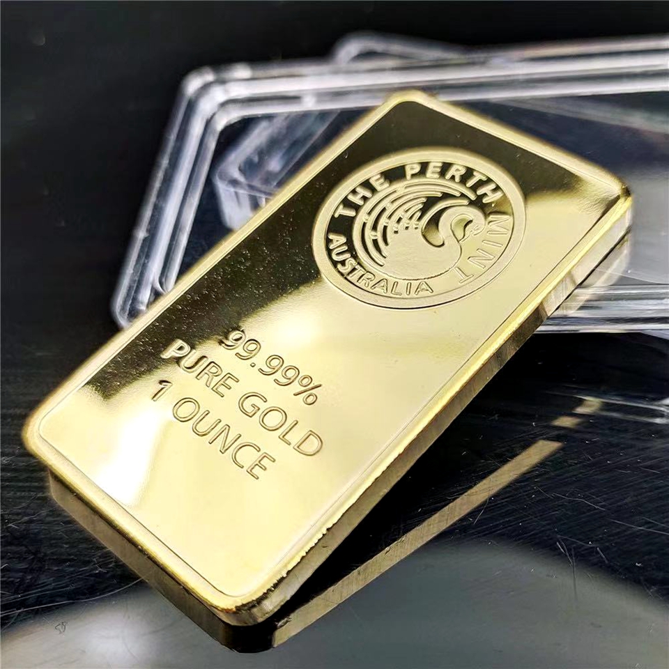 5pcs Craft Australia The Perth Mint 1 Ounce 99.99% Pure Gold Bar Bullion Plated Souvenir Token Coin Arts and Crafts
5pcs Craft Australia The Perth Mint 1 Ounce 99.99% Pure Gold Bar Bullion Plated Souvenir Token Coin Arts and Crafts