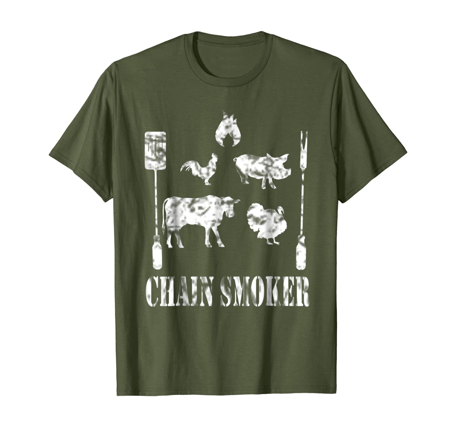 I Just Cant Quit Smoking Chain Smoker BBQ T-Shirt Meat Grill