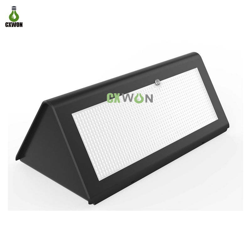 Solar Powered Wall Lamps Microwave Radar Sensor LED Lights Waterproof Outdoor Garden Light ABS+PC Cover 1000LM