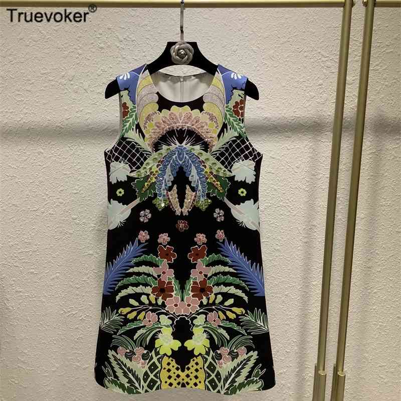 Truevoker Women High End Manual Beading Diamond Tank Dress Lady Vintage Baroque Print Robe Mujer Festa Vestido 210602, Multi
Truevoker Women High End Manual Beading Diamond Tank Dress Lady Vintage Baroque Print Robe Mujer Festa Vestido 210602, Multi
