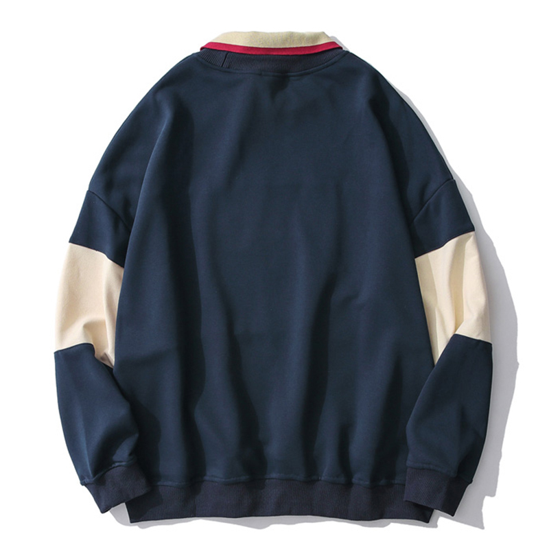 Aolamegs Striped Patchwork Hoodies Autumn Sweatshirts Men Cute Print Casual Hooded Pullover Couples False Two Harajuku Colthing 201020