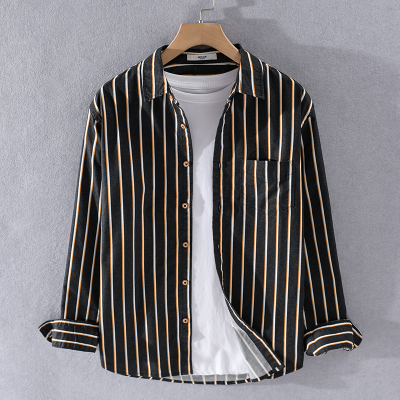 2021 Damascus Black Tarja with Long Sleeves Autumn Shirt Fashion Brand for Fashionable Casual Men's Shirts Comfortable 0o8s, Apricot black strip
2021 Damascus Black Tarja with Long Sleeves Autumn Shirt Fashion Brand for Fashionable Casual Men's Shirts Comfortable 0o8s, Apricot black strip