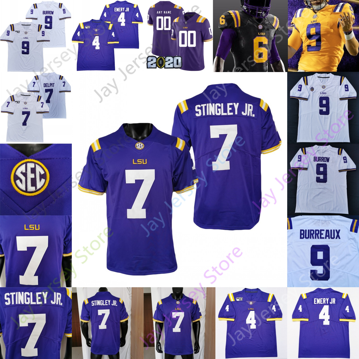 Louisiana State LSU Tigers Football Jersey NCAA Derek Stingley Jr. Joe Burrow Burreaux Davis-Price Jaray Jenkins Max Johnson Kayshon Boutte Trey Palmer, Yellow
Louisiana State LSU Tigers Football Jersey NCAA Derek Stingley Jr. Joe Burrow Burreaux Davis-Price Jaray Jenkins Max Johnson Kayshon Boutte Trey Palmer, Yellow
