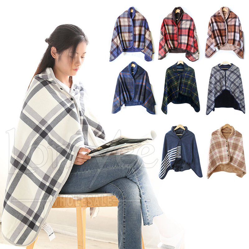 Wearable Blanket Soft Warm Cozy Fleece Shawls Flannel Throw Blankets Button Closure Grid Stripe Lattice Shawl Snuggle Throwing for Sofa YL0351
Wearable Blanket Soft Warm Cozy Fleece Shawls Flannel Throw Blankets Button Closure Grid Stripe Lattice Shawl Snuggle Throwing for Sofa YL0351