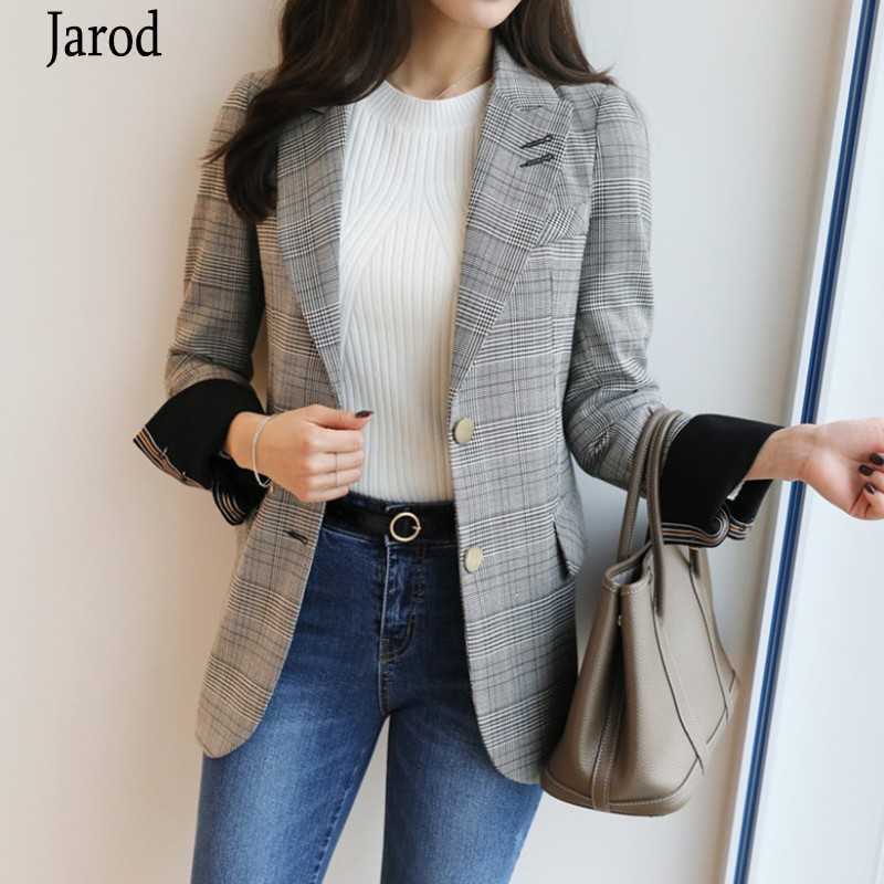 High quality Women Blazer single-breasted Plaid Jackets Female Retro Office OL casual Coat Feminino Outerwear 210526, Picture color
High quality Women Blazer single-breasted Plaid Jackets Female Retro Office OL casual Coat Feminino Outerwear 210526, Picture color