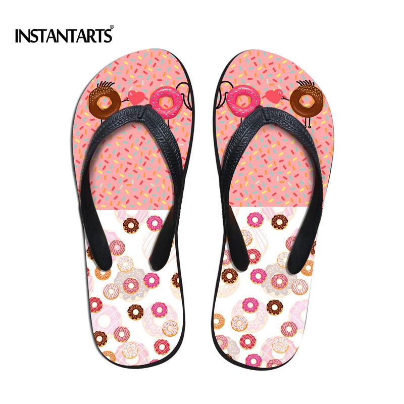 Slippers INSTANTARTS Summer Beach Water Women Flip Flops Cute Candy Color Print Soft Rubber Home For Ladies 3D Donuts Flipflops, Black
Slippers INSTANTARTS Summer Beach Water Women Flip Flops Cute Candy Color Print Soft Rubber Home For Ladies 3D Donuts Flipflops, Black