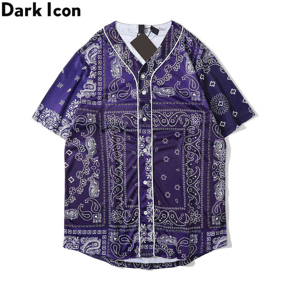 Purple Bandana Baseball Shirt Men Summer Outerwear Men's Shirts Streetwear Clothing 210603
Purple Bandana Baseball Shirt Men Summer Outerwear Men's Shirts Streetwear Clothing 210603