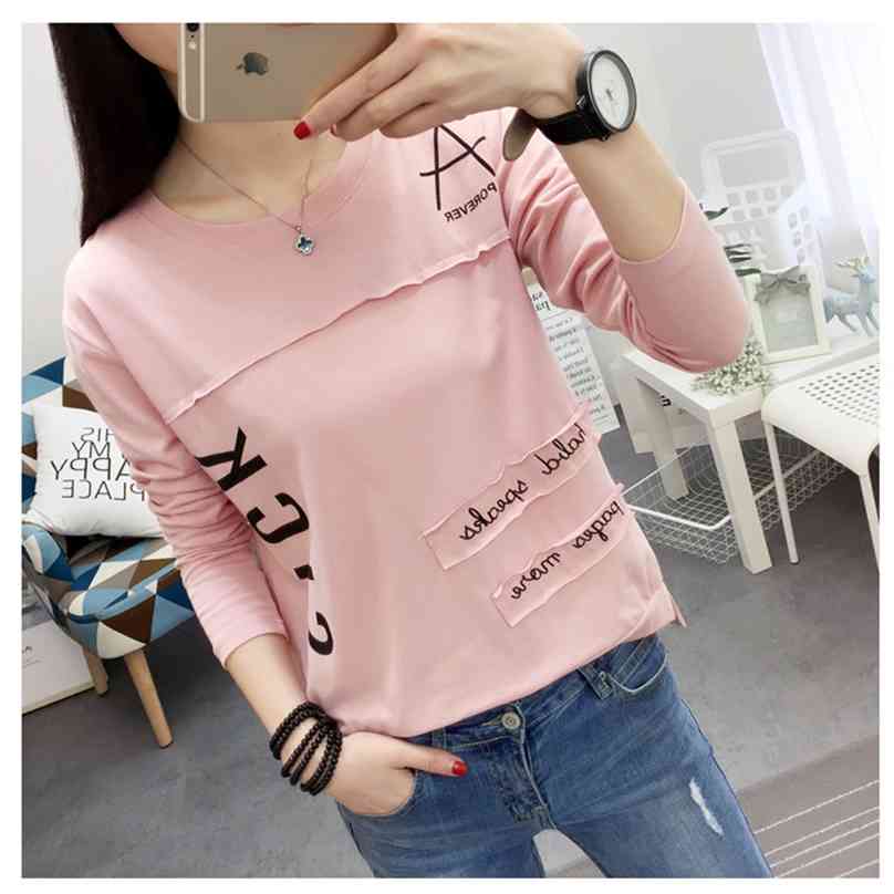 Spring Autumn Women Long Sleeve T-shirt Fashion Letter Printed Kawaii Student T shirt Casual Tops Roupa Feminina 210720, Light green
Spring Autumn Women Long Sleeve T-shirt Fashion Letter Printed Kawaii Student T shirt Casual Tops Roupa Feminina 210720, Light green