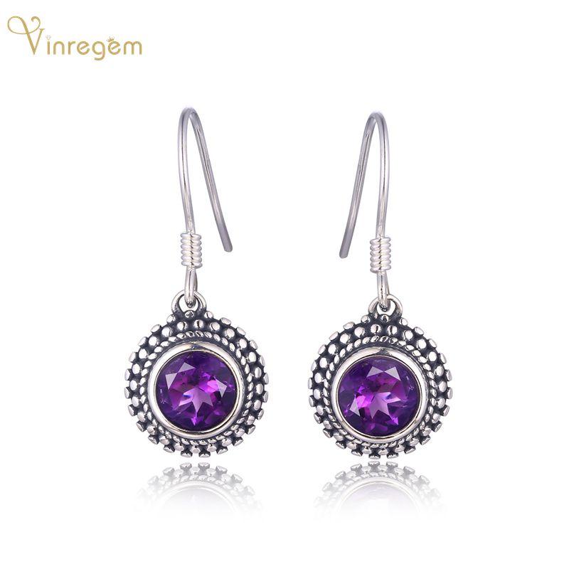 Dangle & Chandelier Vinregem Vintage 925 Sterling Silver Round Cut Amethyst Gemstone Engagement Personality Earrings Fine Jewelry Luxury Gif
Dangle & Chandelier Vinregem Vintage 925 Sterling Silver Round Cut Amethyst Gemstone Engagement Personality Earrings Fine Jewelry Luxury Gif