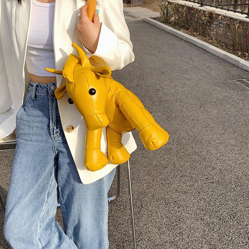 Evening Bags Personality Cow Design Women's Shoulder Bag Cute Animal Shaped Crossbody Girls 3d Cartoon Funny Purses For Women 2022