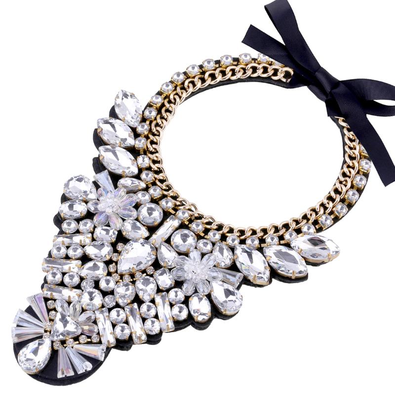 Chokers HAHATOTO Handmade Bohemian Crystals Necklace Pendant Luxury Statement Chunky Bib Necklaces For Women Party Prom Jewelry
Chokers HAHATOTO Handmade Bohemian Crystals Necklace Pendant Luxury Statement Chunky Bib Necklaces For Women Party Prom Jewelry