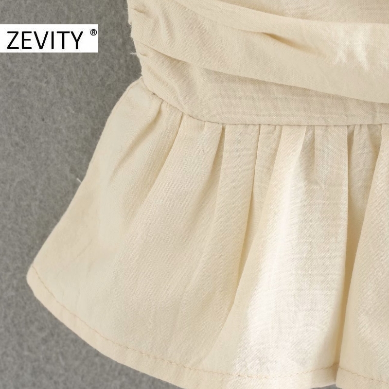 Zevity Women diamond button decoration pleated slim skirt faldas mujer ladies back zipper vestido chic hem ruffles skirts QUN675 210306
