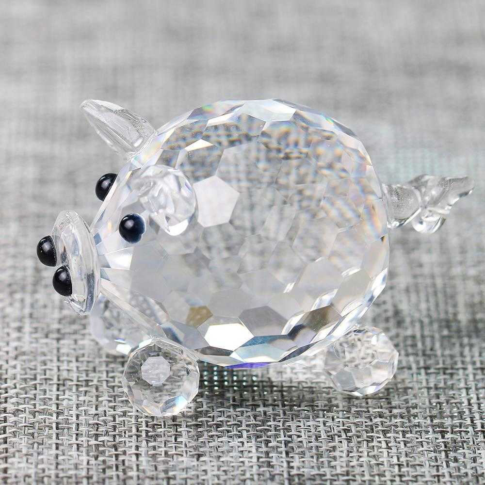 H&D 18 Styles Crystal Animal Figurines Collection Cut Glass Ornament Statue Animal Collectible Gift Home Decor Wedding Favors 210727