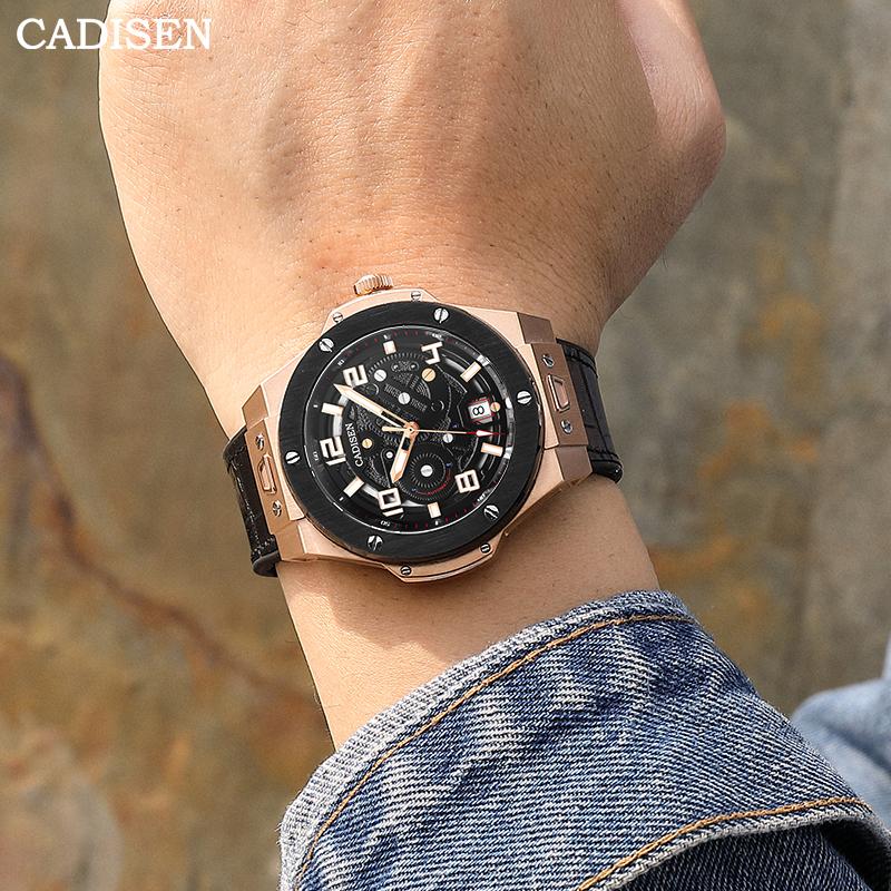 Wristwatches CADISEN 42mm Luxury Leather Automatic Men Watch Mechanical Sapphire 100m Waterproof NH35A Movement Rose Gold Sport For, Silver
Wristwatches CADISEN 42mm Luxury Leather Automatic Men Watch Mechanical Sapphire 100m Waterproof NH35A Movement Rose Gold Sport For, Silver