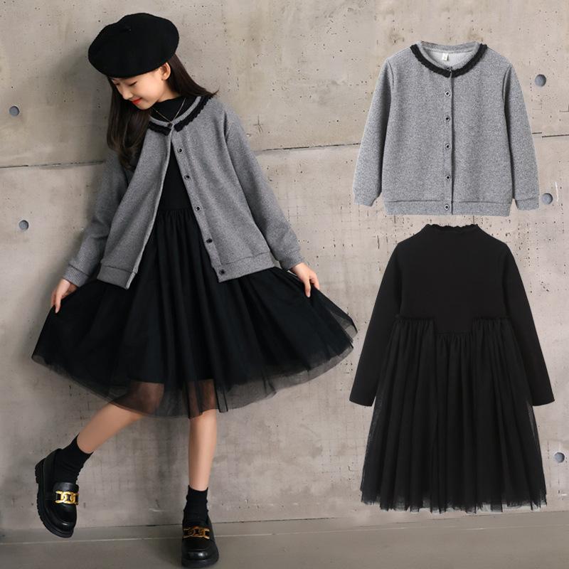Clothing Sets Big Girl's Dress Suit Autumn 2021 Long-sleeved Knitted Jacket Two-piece Western Style Kids Clothes Girls, White
Clothing Sets Big Girl's Dress Suit Autumn 2021 Long-sleeved Knitted Jacket Two-piece Western Style Kids Clothes Girls, White