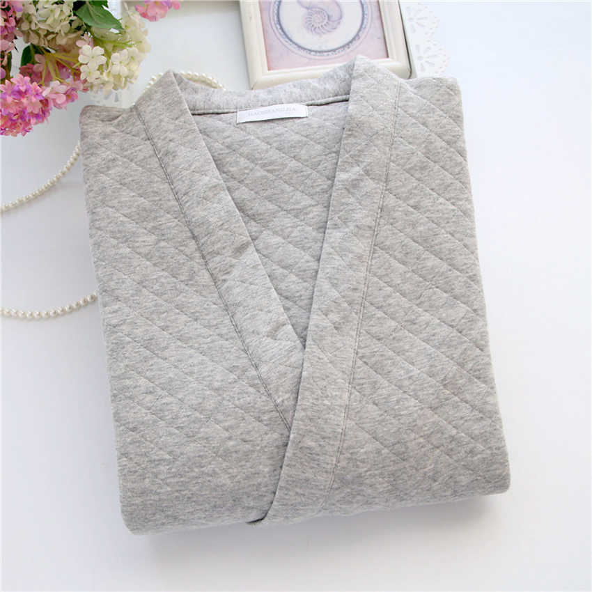 V-neck Cotton Winter Thick Pajamas Set for Men Keep Warm Traditional Oriental Japanese Style Pyjamas Sleepwear Nightwear 210812