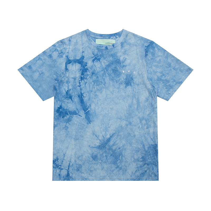 Fashion High Quality Cotton Short Sleeves Couples Tie Dye T Shirt Mens Top Tee T-shirt Casual Women Tee Shirt X Printing Summer Tops