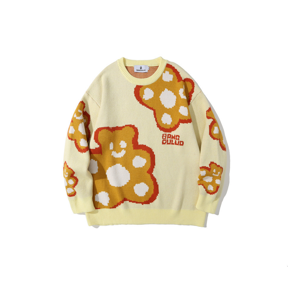 sweater knit cartoon bear jacquard ted men bf lazy wind loose round neck long sleeve fashion brand pullover, White;black
sweater knit cartoon bear jacquard ted men bf lazy wind loose round neck long sleeve fashion brand pullover, White;black