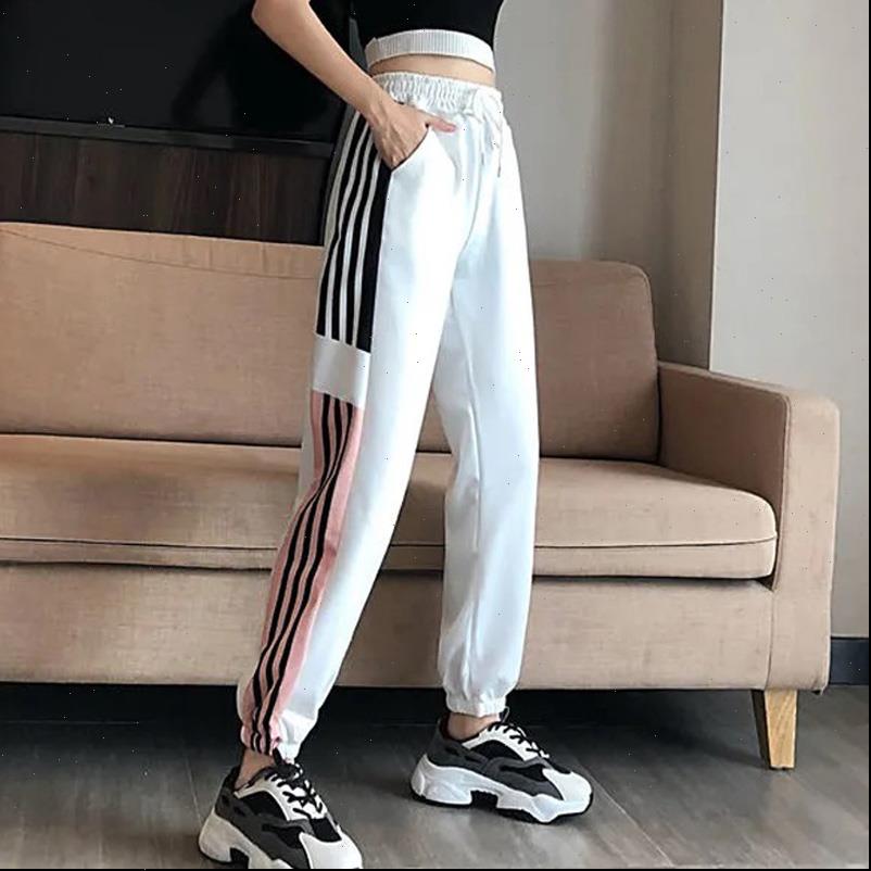 plus size 5xl streetwear women pant baggy harem breathable leisure summer sweatpants high waist harajuku korean trousers, Black;white 
plus size 5xl streetwear women pant baggy harem breathable leisure summer sweatpants high waist harajuku korean trousers, Black;white